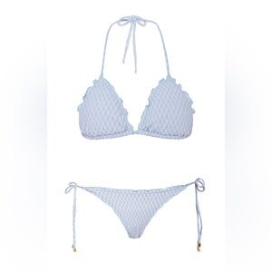 PG Swim | TALLULAH LETTUCE EDGE BIKINI SET | Baby Blue